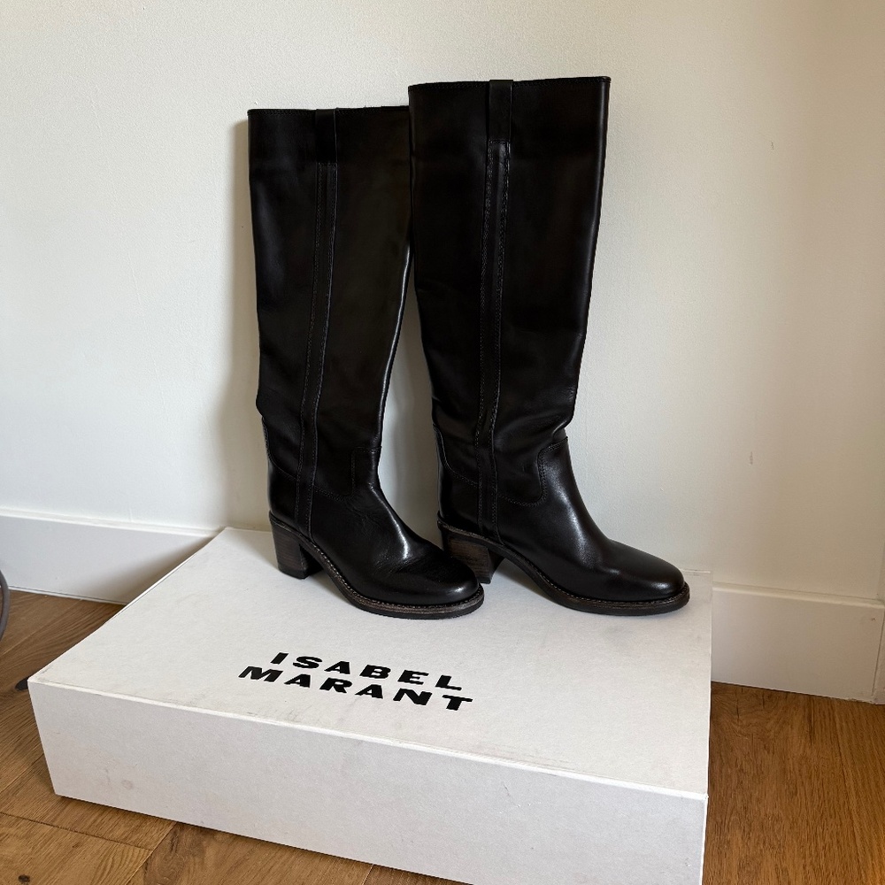 Isabel Marant boots seenia leather knee high 39